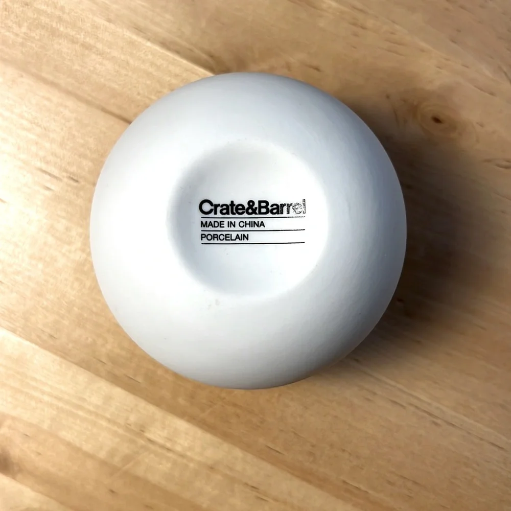 Crate&Barrel Small White Porcelain Trinket Dish